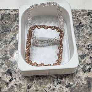 Apple Watch  Covers Silver and Rose Gold both gold tone and clear